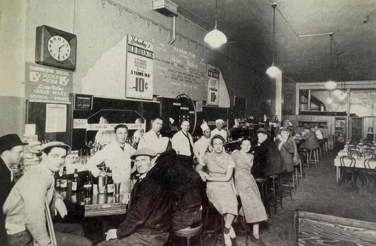 Harrington's in its early years on Front Street